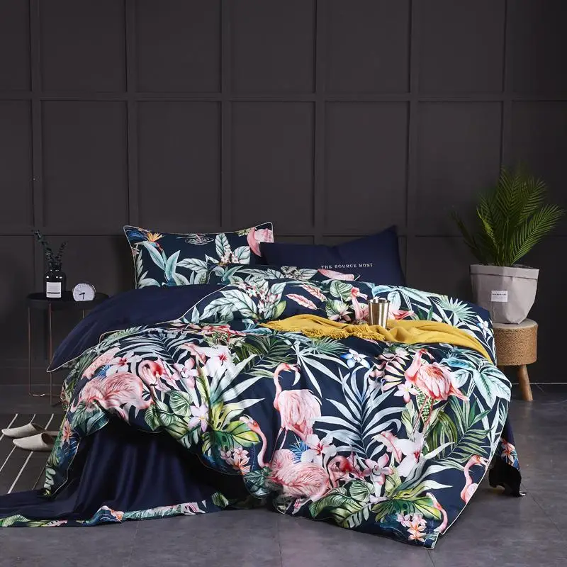 Egyptian Cotton Soft Duvet Cover Fitted/Bed sheet set Flamingo Paisley Bedding Set Family set Twin Queen King size 4Pieces
Egyptian Cotton Soft Duvet Cover Fitted/Bed sheet set Flamingo Paisley Bedding Set Family set Twin Queen King size 4Pieces