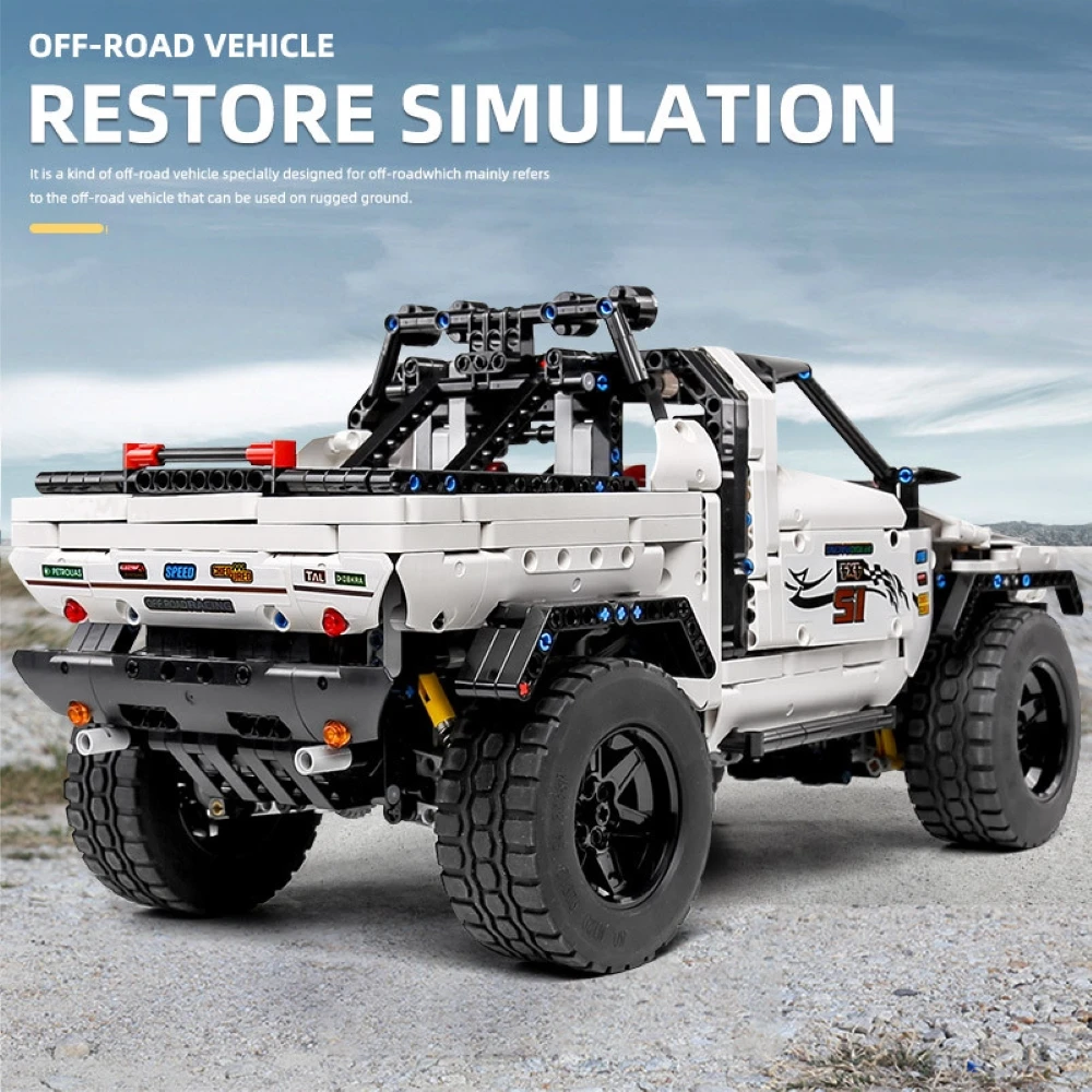 MOULD KING RC Truck MOC The APP Silver Flagship Off-road Car Models Building Blocks Bricks Assemble Educational Toys for Kids
MOULD KING RC Truck MOC The APP Silver Flagship Off-road Car Models Building Blocks Bricks Assemble Educational Toys for Kids