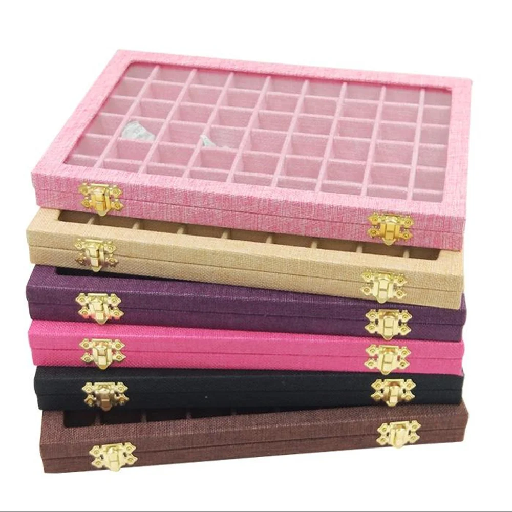 Ring Box Case Organizer Elegant Jewelry Storage Tray Jewelry Display 54 Mini Grids Storage Collector Showcase New Arrival
Ring Box Case Organizer Elegant Jewelry Storage Tray Jewelry Display 54 Mini Grids Storage Collector Showcase New Arrival