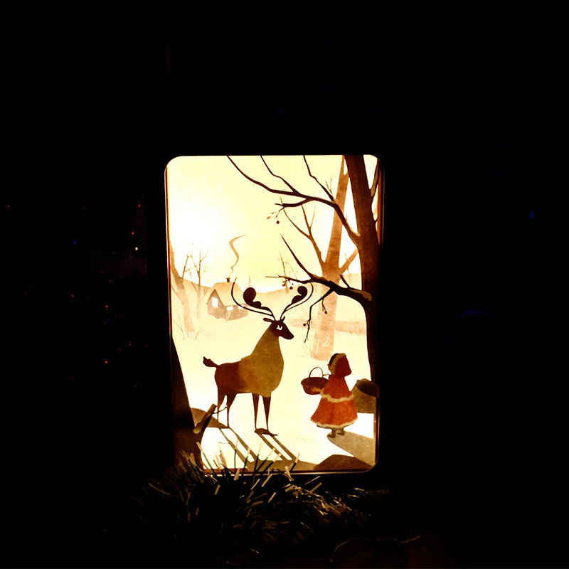 Роман ночной Светильник Феи «Красная Шапочка» 3D Бумага Скульптура художественный Декор Светильник USB Гостиная Спальня Питание 
Роман ночной Светильник Феи «Красная Шапочка» 3D Бумага Скульптура художественный Декор Светильник USB Гостиная Спальня Питание