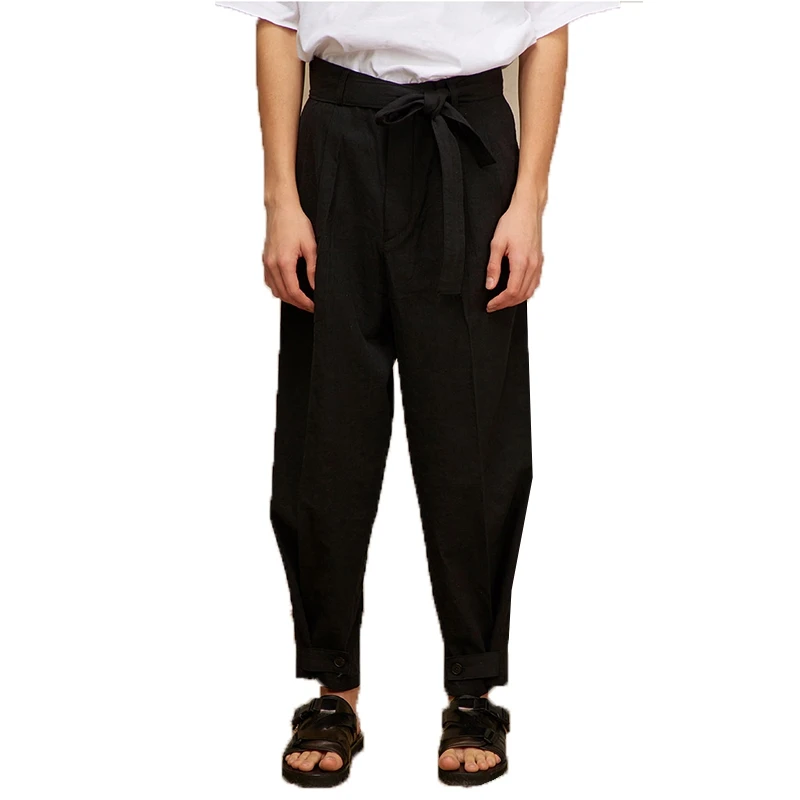 New Men's clothing GD Hair Stylist fashion Show Asymmetric irregularity casual pants plus size singer costumes