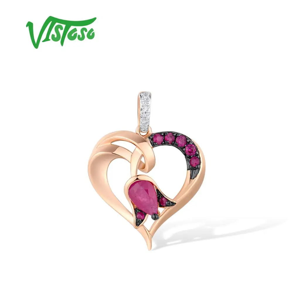 VISTOSO Gold Pendant For Women Genuine 14K 585 Rose Gold Heart Natural Ruby Sparkling Diamond Tulip Flower Trendy Fine Jewelry
VISTOSO Gold Pendant For Women Genuine 14K 585 Rose Gold Heart Natural Ruby Sparkling Diamond Tulip Flower Trendy Fine Jewelry