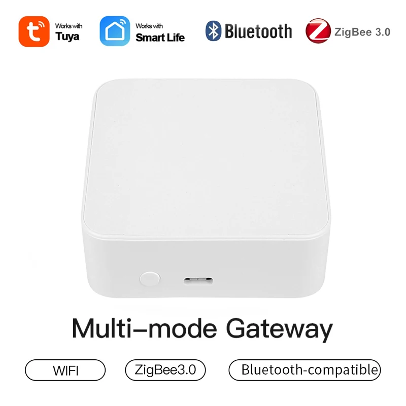 Умный сетевой шлюз ZigBee 3,0, многорежимный сетевой хаб с Wi-Fi, Bluetooth, работает с умным приложением Tuya, голосовое управление через Alexa, Google Home
Умный сетевой шлюз ZigBee 3,0, многорежимный сетевой хаб с Wi-Fi, Bluetooth, работает с умным приложением Tuya, голосовое управление через Alexa, Google Home