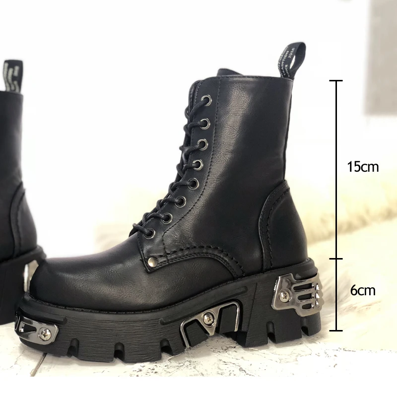 Punk Motorcycle Boots Black Leather Ankle Boots for Women 2020 Ins Street Style Lace up Platform Women Boots Winter Shoes
Punk Motorcycle Boots Black Leather Ankle Boots for Women 2020 Ins Street Style Lace up Platform Women Boots Winter Shoes