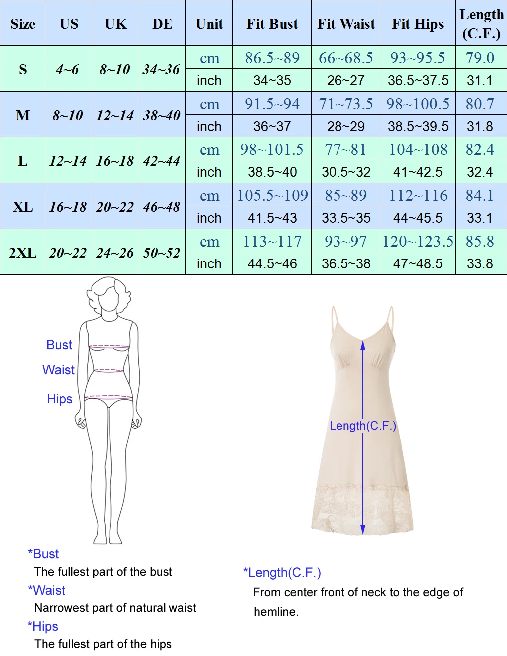 Belle Poque Dresses Women Lace Hem Full Slip Dress Spaghetti Straps V-Neck Hips-Wrapped Elegant Formal Above Knee Mini Dress New
Belle Poque Dresses Women Lace Hem Full Slip Dress Spaghetti Straps V-Neck Hips-Wrapped Elegant Formal Above Knee Mini Dress New