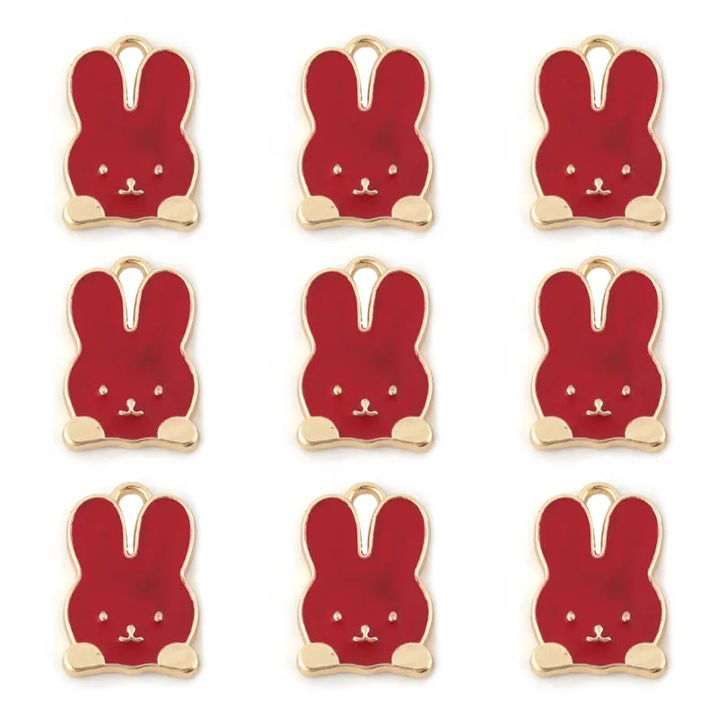 CKysee 10pcs/lots alloy drip oil golden bunny pendant jewelry DIY jewelry accessories length 18mm width 12mm
CKysee 10pcs/lots alloy drip oil golden bunny pendant jewelry DIY jewelry accessories length 18mm width 12mm