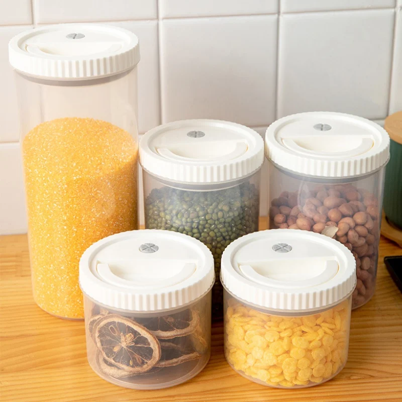 Kitchen Storage Bottle Plastic Food Sealed Can Multigrain Storage Container Moisture-proof Transparent Box High Capacity
Kitchen Storage Bottle Plastic Food Sealed Can Multigrain Storage Container Moisture-proof Transparent Box High Capacity