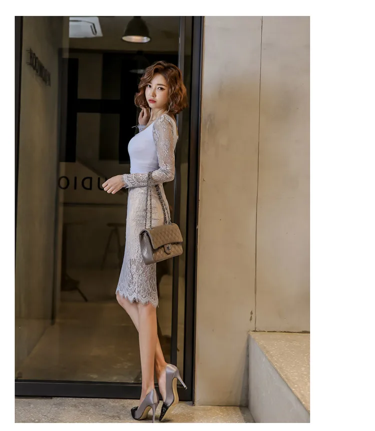 Autumn New Woman Lace Dress Square Neck Female Elegant Mid Dresses Office Lady Bodycon Knee-length Skirt Dress Party
Autumn New Woman Lace Dress Square Neck Female Elegant Mid Dresses Office Lady Bodycon Knee-length Skirt Dress Party