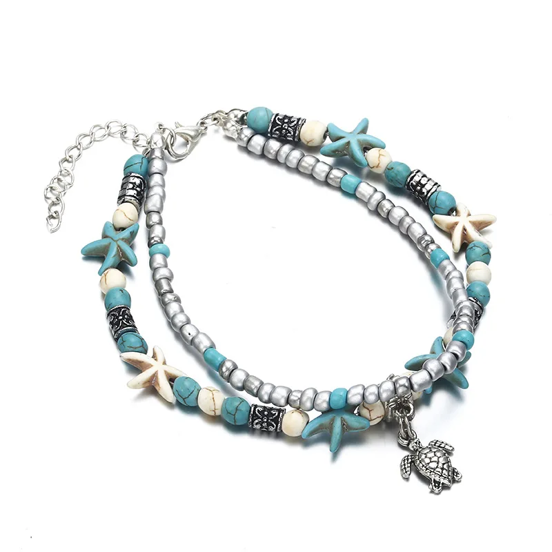 New Shell Beads Starfish Anklets for Women Beach Anklet Leg Bracelet Handmade Bohemian Foot Chain Boho Jewelry Sandals Gift
New Shell Beads Starfish Anklets for Women Beach Anklet Leg Bracelet Handmade Bohemian Foot Chain Boho Jewelry Sandals Gift