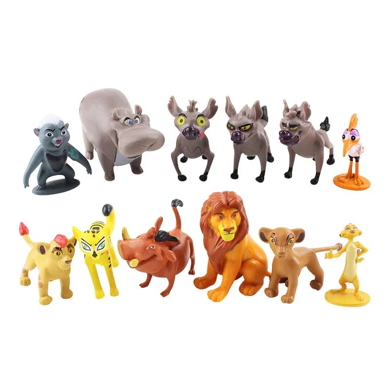12 шт. в упаковке футболки с рисунками льва гвардии King Kion Симба ПВХ Фигурки Bunga Beshte