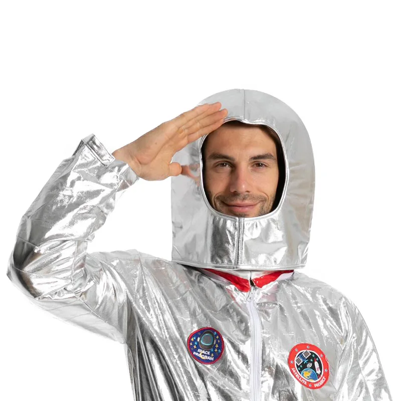 Детский Серебряный Шлем космонавта костюм аксессуары для головных уборов