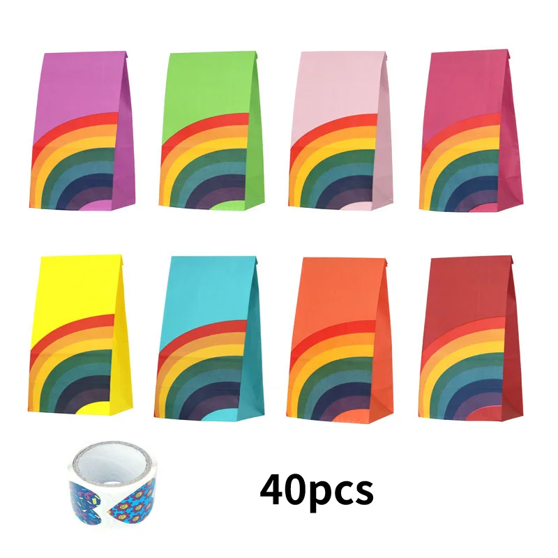 Пакеты для еды из крафт-бумаги радужные, 40 шт./лот
Пакеты для еды из крафт-бумаги радужные, 40 шт./лот