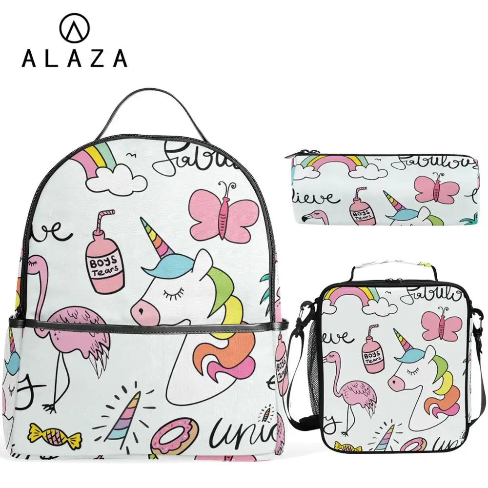 ALAZA 2020 New Cartoon unicorn School Bags For Girls Kids School Backpack 3pcs/set Children Schoolbags Orthopedic Girl Backpacks
ALAZA 2020 New Cartoon unicorn School Bags For Girls Kids School Backpack 3pcs/set Children Schoolbags Orthopedic Girl Backpacks