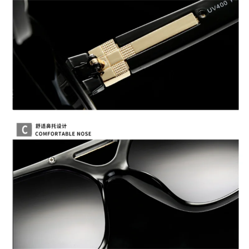 Черные металлические Квадратные Солнцезащитные очки для женщин дизайнерские