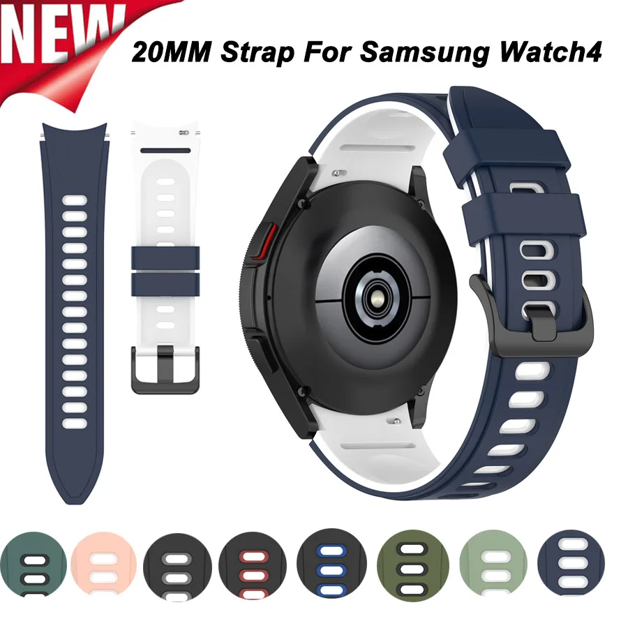 20mm Original Strap For Samsung Galaxy Watch 4 Classic 46mm 42mm Watch4 40mm 44mm Wrist Band Curved end Soft Silicone Bracelet
20mm Original Strap For Samsung Galaxy Watch 4 Classic 46mm 42mm Watch4 40mm 44mm Wrist Band Curved end Soft Silicone Bracelet
