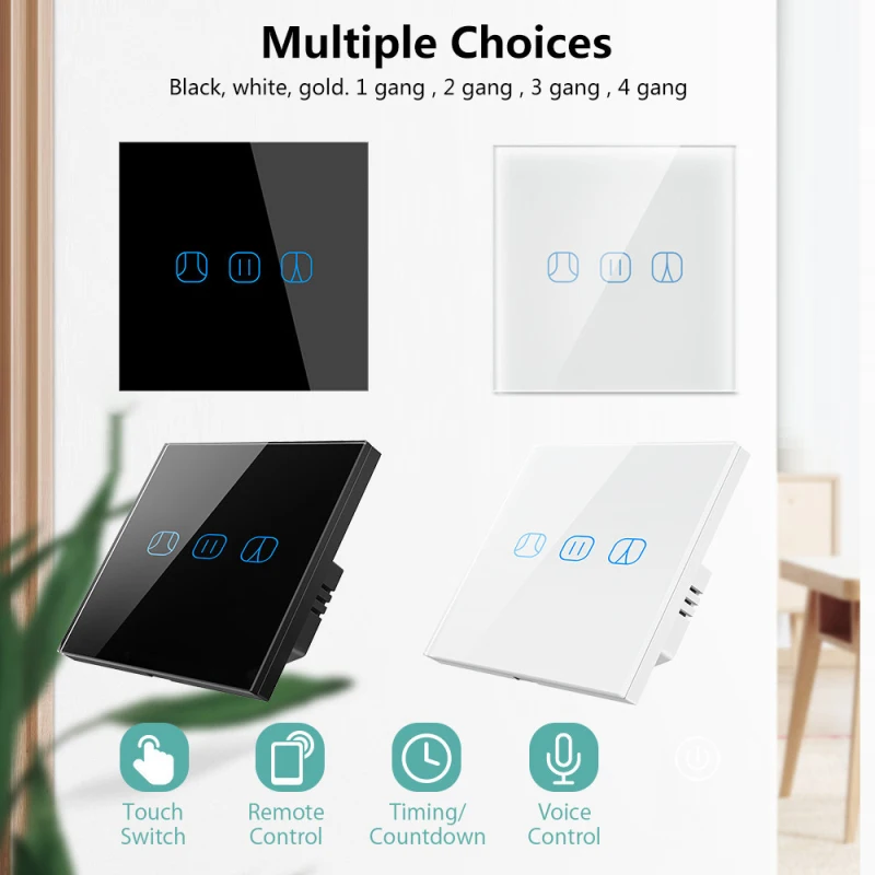 Smart Life WiFi Curtain Switch For Roller Shutter Blind Motor Timing APP Remote Voice Control For Tuya Alexa And Google Home
Smart Life WiFi Curtain Switch For Roller Shutter Blind Motor Timing APP Remote Voice Control For Tuya Alexa And Google Home