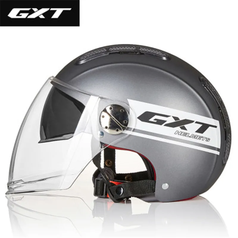 Мотоциклетный шлем с открытым лицом GXT двойными линзами Летний для