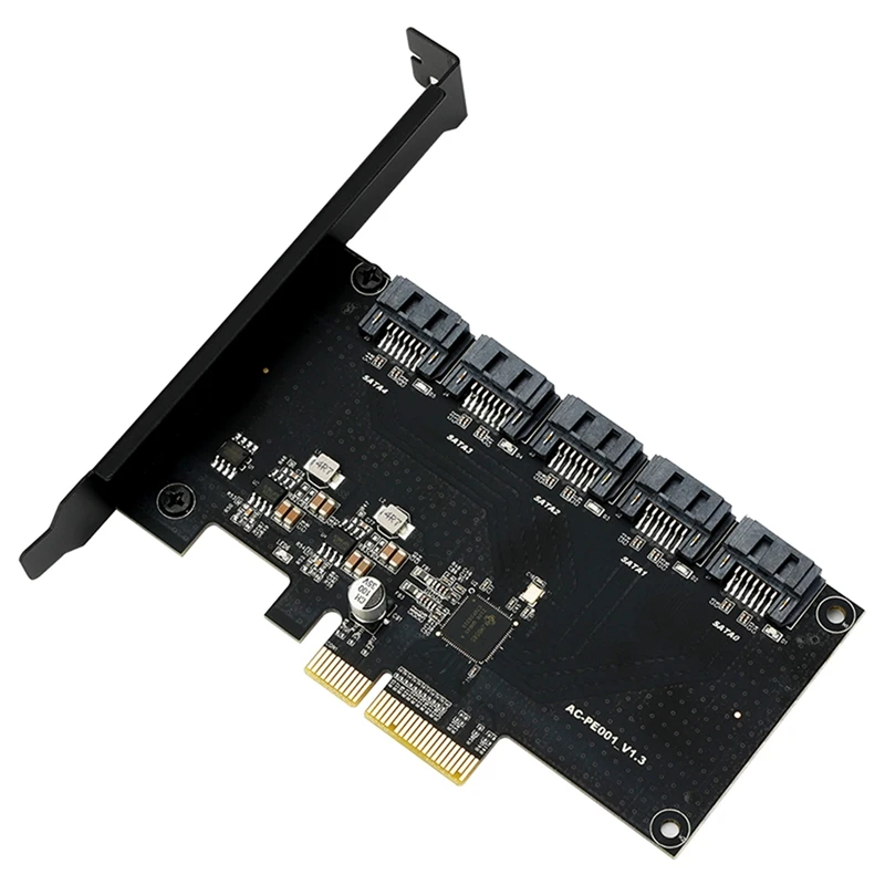 Переходная карта SATA JMB585 PCIE на SATA3.0, плата расширения с 5 портами SATA, Адаптер Hub для PCI E X4/X8/X16
Переходная карта SATA JMB585 PCIE на SATA3.0, плата расширения с 5 портами SATA, Адаптер Hub для PCI E X4/X8/X16