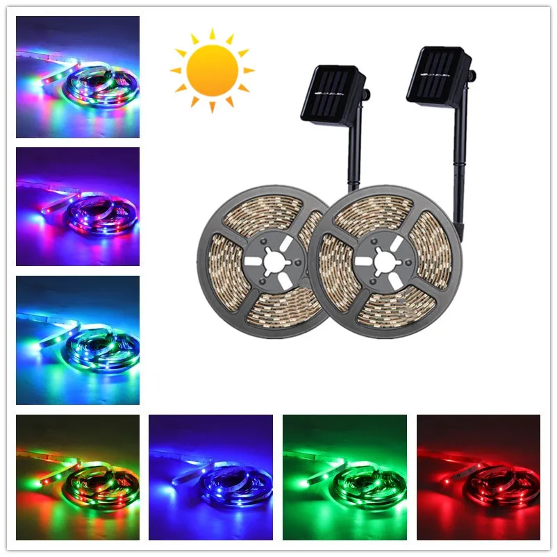 Solar Powered Lamp 2/5m Solar Led Light Outdoor RGB 2835 Flexible Light LED Strip Waterproof Solar Light for Garden Decoration
Solar Powered Lamp 2/5m Solar Led Light Outdoor RGB 2835 Flexible Light LED Strip Waterproof Solar Light for Garden Decoration