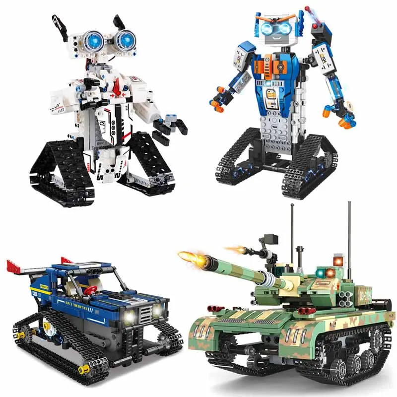 Креативный светодиодный радиоуправляемый робот, электрические строительные блоки MOC, высокотехнологичный интеллектуальный робот-констру... 
Креативный светодиодный радиоуправляемый робот, электрические строительные блоки MOC, высокотехнологичный интеллектуальный робот-констру...