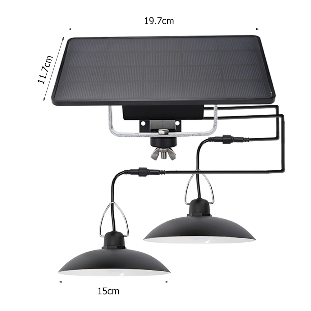 Double Head Solar Pendant Light Outdoor Indoor Waterproof Solar Lamp Hanging Lighting for Barn Farm Garden Yard Patio
Double Head Solar Pendant Light Outdoor Indoor Waterproof Solar Lamp Hanging Lighting for Barn Farm Garden Yard Patio