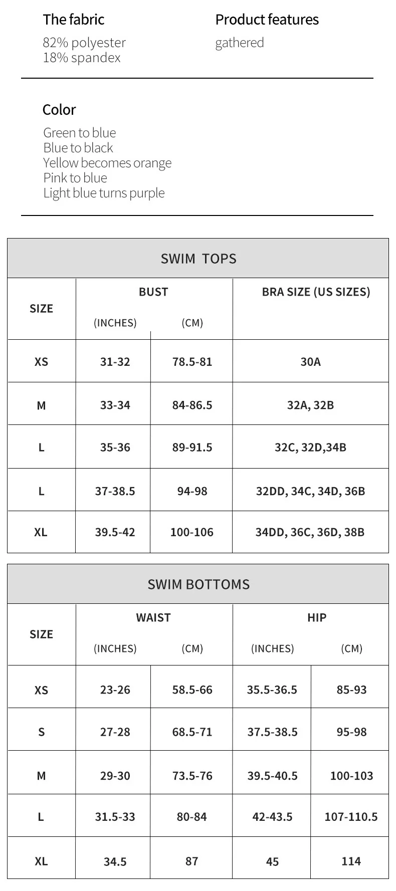 Women Color Changing Bikini Set Two Pieces Novelty Temperature Sensitive Solid Scoop Neck High Waisted Swimsuits Dropshipping
Women Color Changing Bikini Set Two Pieces Novelty Temperature Sensitive Solid Scoop Neck High Waisted Swimsuits Dropshipping