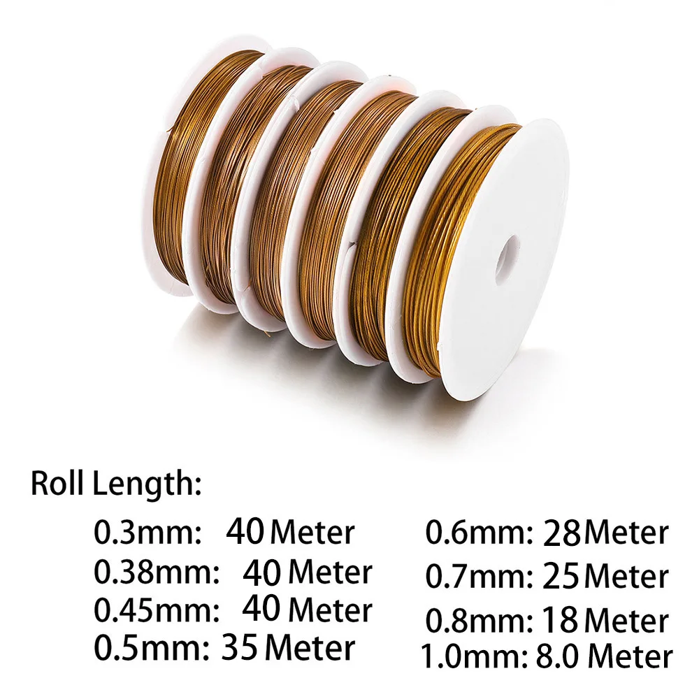 1Roll/lot Gold Resistant Strong Line Stainless Steel Wire 0.3/0.45/0.5/0.6mm Tiger Tail Beading Wire For Jewelry Making Supplies
1Roll/lot Gold Resistant Strong Line Stainless Steel Wire 0.3/0.45/0.5/0.6mm Tiger Tail Beading Wire For Jewelry Making Supplies