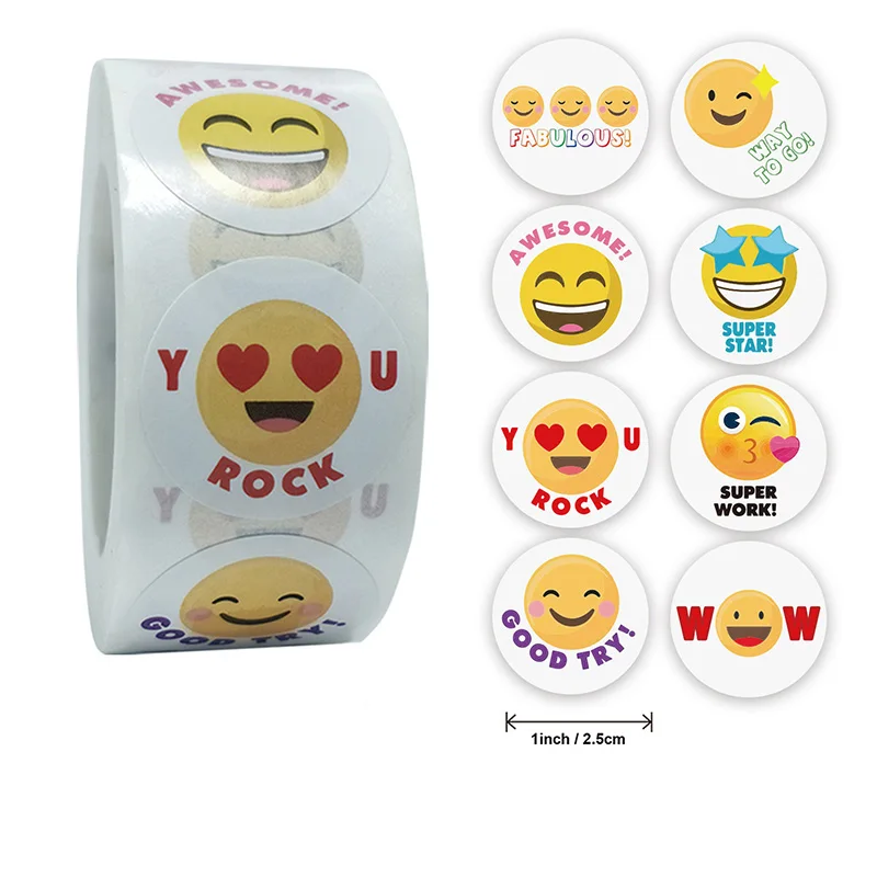 500pcs Smiley Face Sticker Round Reward Sticker Sealing Labels for Kids Reward Scrapbooking Stationery Happy Cute Gifts Toys
500pcs Smiley Face Sticker Round Reward Sticker Sealing Labels for Kids Reward Scrapbooking Stationery Happy Cute Gifts Toys