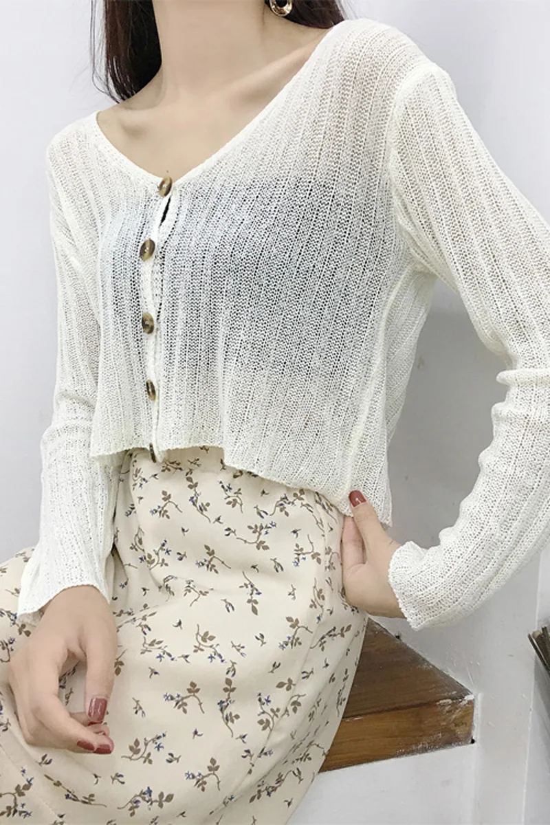 Sunscreen Knitted Cardigan Jacket Women's Summer Thin Short Loose Long Sleeve Ice Silk Hollow Cape In Air Condition Coat
Sunscreen Knitted Cardigan Jacket Women's Summer Thin Short Loose Long Sleeve Ice Silk Hollow Cape In Air Condition Coat