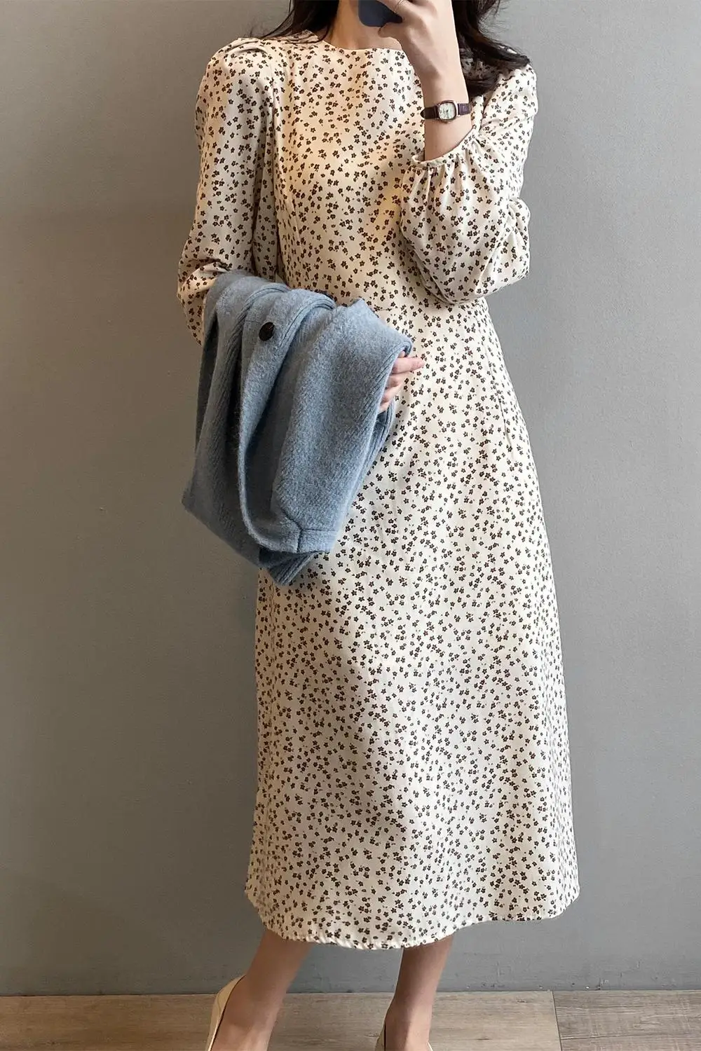 Spring Summer Elegant Floral Print Women's Chiffon Dresses O-neck Pull Sleeve Slim Waist Long Dress Vestidos Femme Robe 2021
Spring Summer Elegant Floral Print Women's Chiffon Dresses O-neck Pull Sleeve Slim Waist Long Dress Vestidos Femme Robe 2021