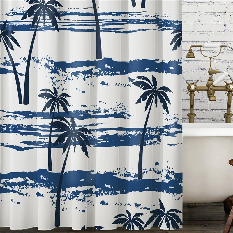Tropical Plants Shower Curtains Hand-painted Coconut Trees Blue Leaves Nordic Style Art 3D Printing Bathroom Decor Curtain Set
Tropical Plants Shower Curtains Hand-painted Coconut Trees Blue Leaves Nordic Style Art 3D Printing Bathroom Decor Curtain Set