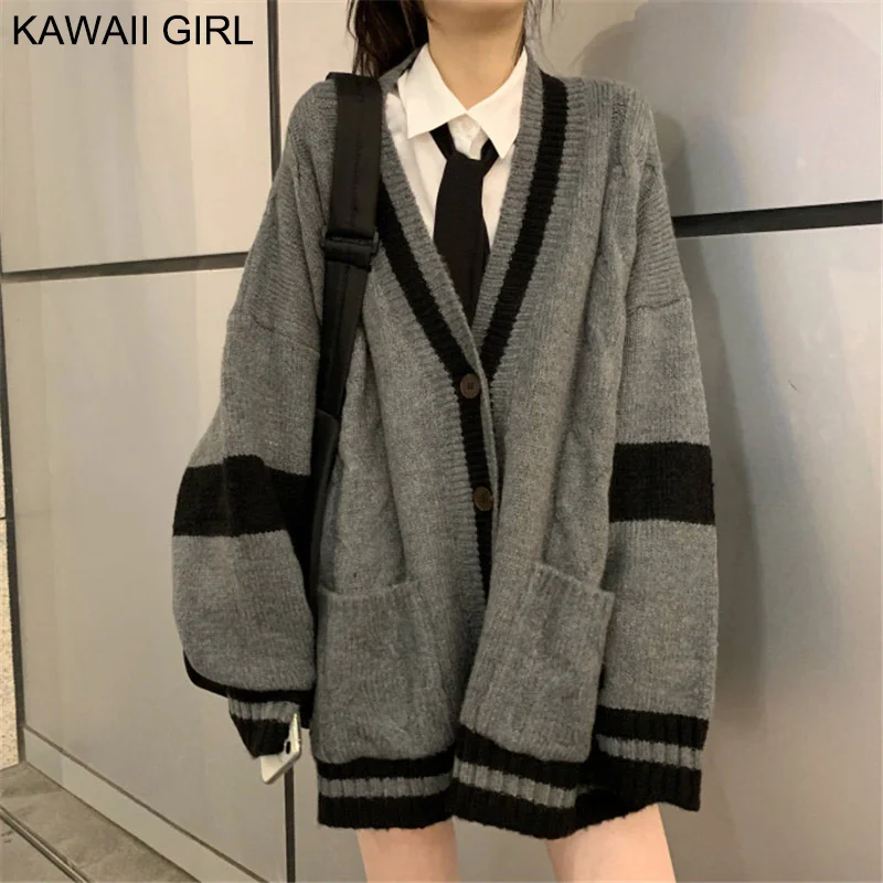 College Style Soft Girl Knit Cardigan Sweater Women Retro BF Kawaii Loose Sweater Coat Female Students All-Match Korean Cardigan
College Style Soft Girl Knit Cardigan Sweater Women Retro BF Kawaii Loose Sweater Coat Female Students All-Match Korean Cardigan