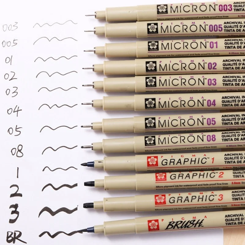 Drawing Painting Waterproof Pen Markers Micron Pen Needle Soft Brush 005 01 02 03 04 05 08 1.0 Brush Art Markers
Drawing Painting Waterproof Pen Markers Micron Pen Needle Soft Brush 005 01 02 03 04 05 08 1.0 Brush Art Markers
