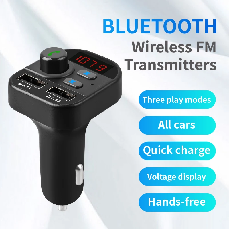 FM Transmitter Handsfree Car MP3 Player Wireless With Microphone Bluetooth Dual USB Charger Car Socket Adapter Kit Plug Cable
FM Transmitter Handsfree Car MP3 Player Wireless With Microphone Bluetooth Dual USB Charger Car Socket Adapter Kit Plug Cable