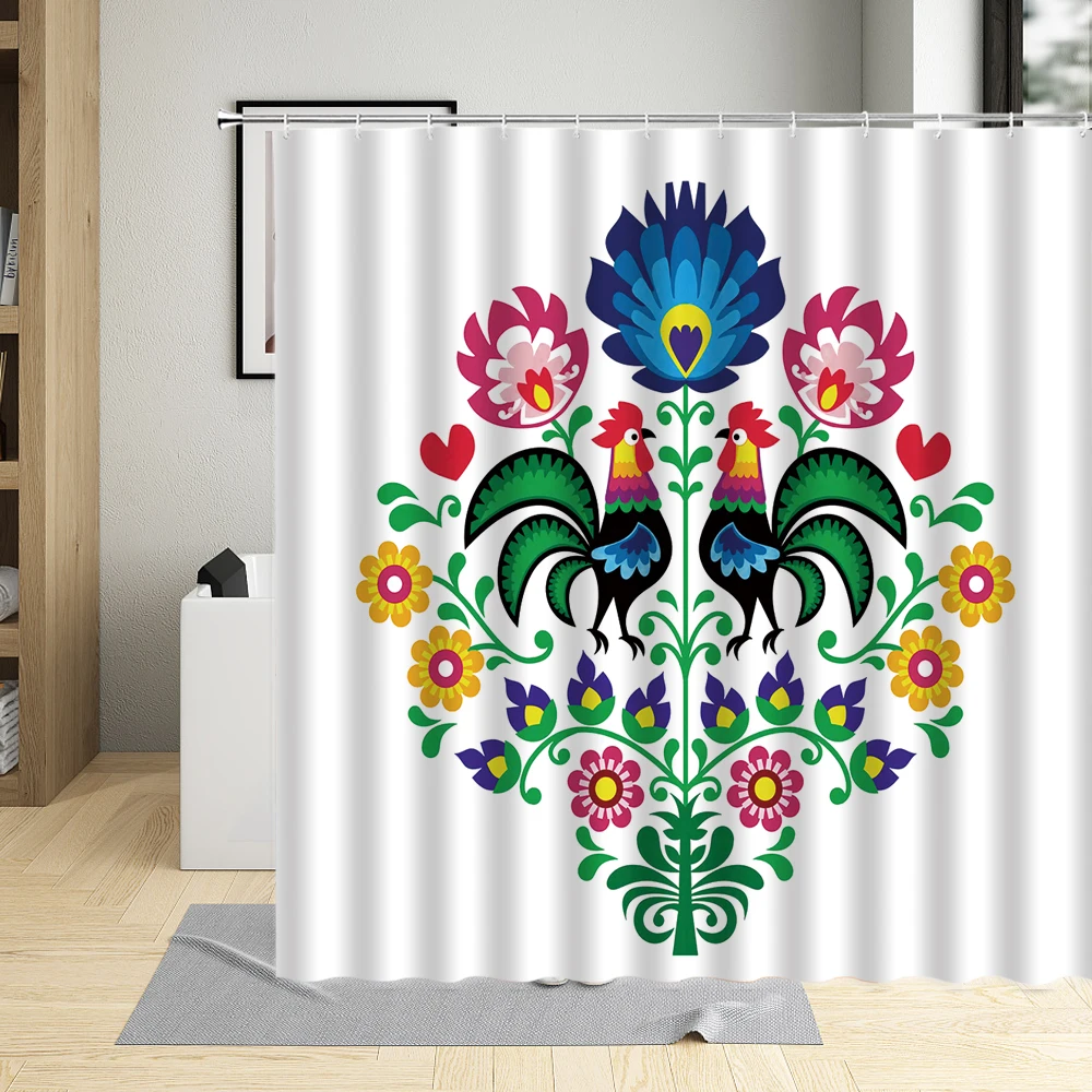 Cartoon Chicken Shower Curtain Colorful Flowers Cock Printing Curtains Waterproof Home Bathroom Decor With 12 Hooks Multi Size
Cartoon Chicken Shower Curtain Colorful Flowers Cock Printing Curtains Waterproof Home Bathroom Decor With 12 Hooks Multi Size