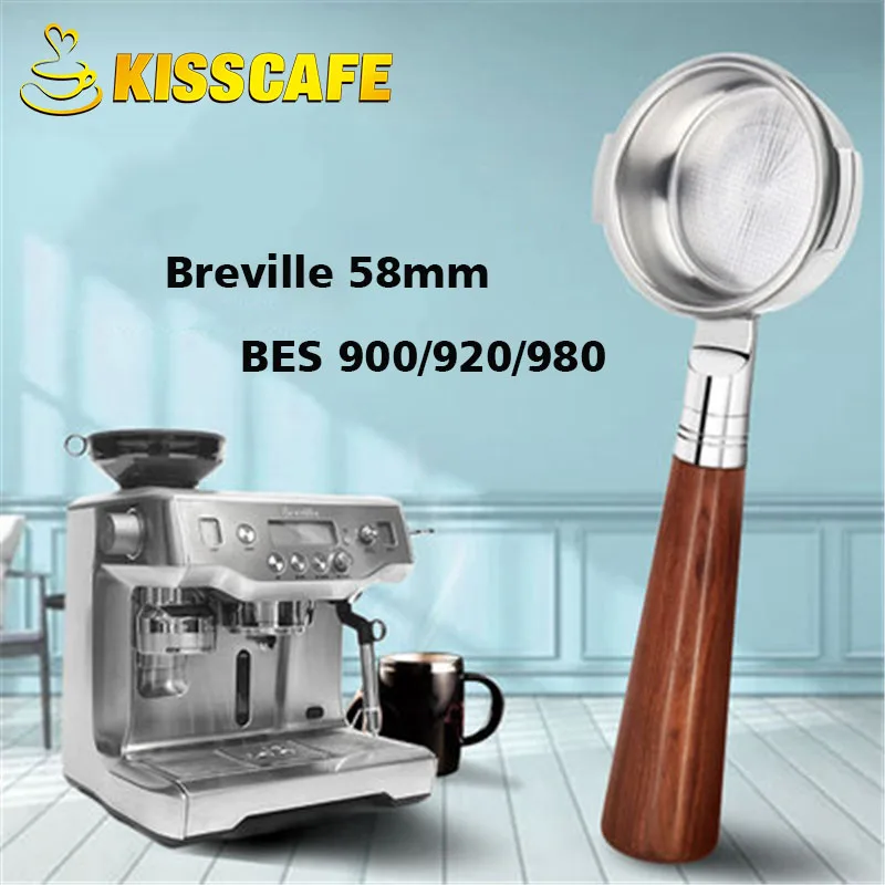 58mm Breville BES900/920/980 Filter Coffee Bottomless Portafilter Stainless Steel Replacement Filter Basket Cafe Coffee Tools
58mm Breville BES900/920/980 Filter Coffee Bottomless Portafilter Stainless Steel Replacement Filter Basket Cafe Coffee Tools