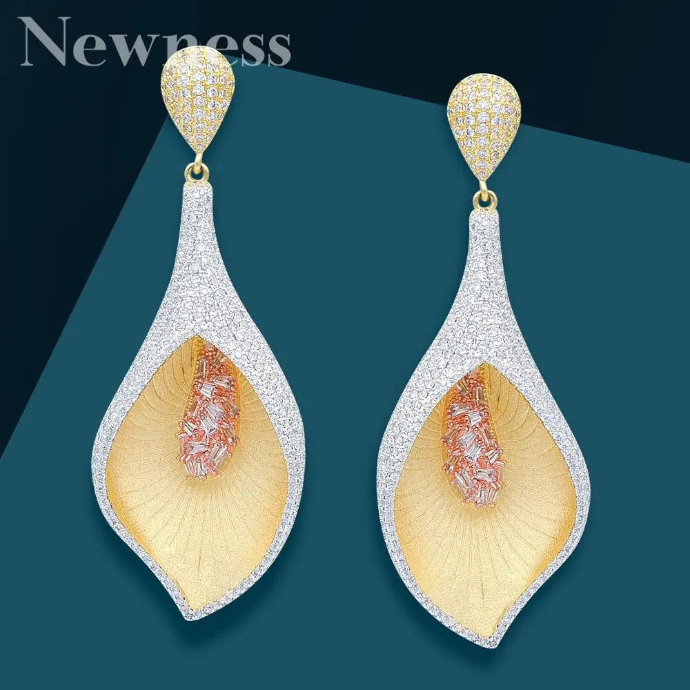 Newness Luxury Flower Lily Copper Full Mirco Cubic Zirconia Earring Wedding Ceremoney Jewelry for Girls And Women
Newness Luxury Flower Lily Copper Full Mirco Cubic Zirconia Earring Wedding Ceremoney Jewelry for Girls And Women