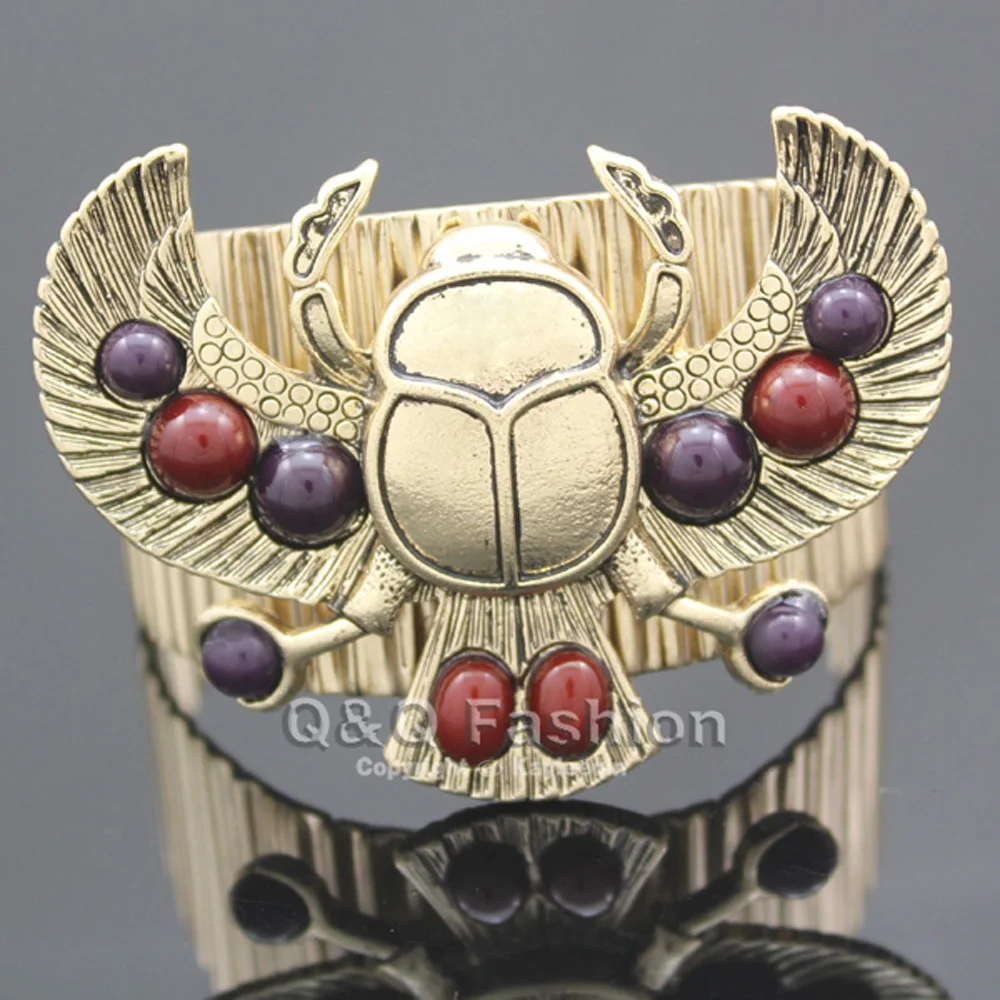 Женский браслет khepri Scarab Beadsa Большой с крыльями индийского аниме Ювелирное