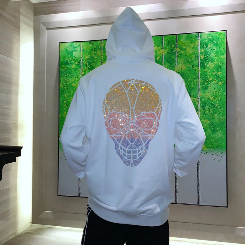 Men's Luxury Fashion Rhinestone Hoodie Brand High Quality Hooded Pullover Thick Casual Sweatshirt
Men's Luxury Fashion Rhinestone Hoodie Brand High Quality Hooded Pullover Thick Casual Sweatshirt