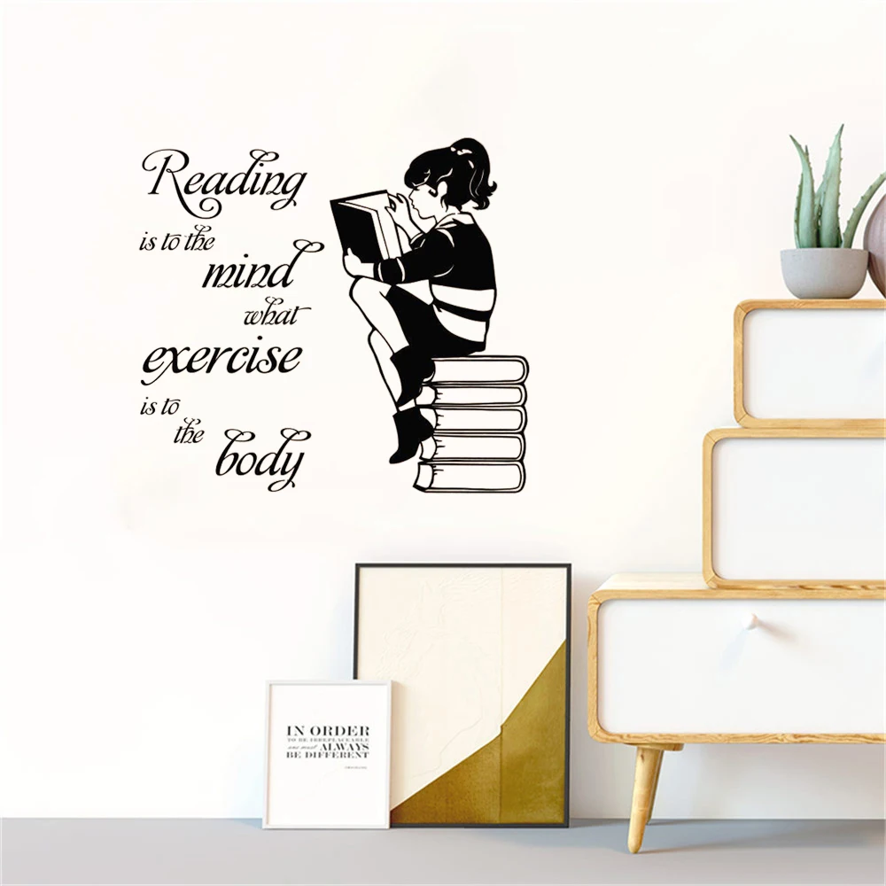 Girl Reading Book Vinyl Wall Sticker For Kids Room Mural Quote Decal Library Bedroom Home Decor Art Poster
Girl Reading Book Vinyl Wall Sticker For Kids Room Mural Quote Decal Library Bedroom Home Decor Art Poster