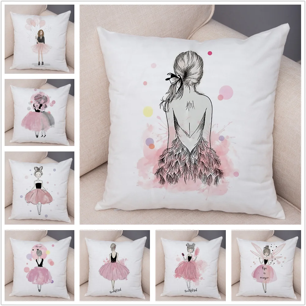 Nordic Style Pink Ballet Girl Cushion Cover Decor Cartoon Simple Queen Pillow Case for Sofa Super Soft Short Plush Pillowcase
Nordic Style Pink Ballet Girl Cushion Cover Decor Cartoon Simple Queen Pillow Case for Sofa Super Soft Short Plush Pillowcase