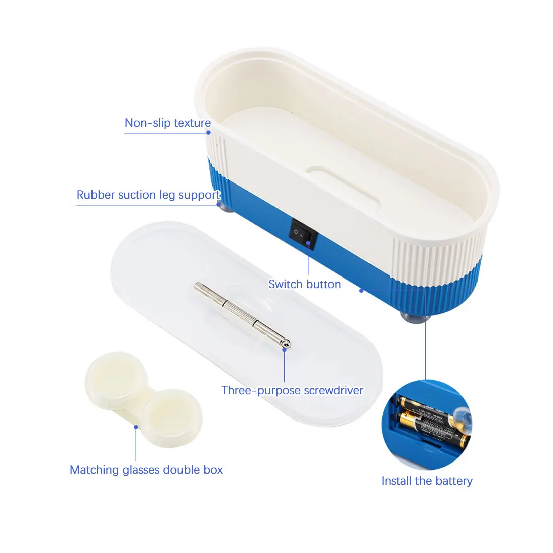 Ultrasonic Glasses Cleaner, Jewelry Cleaner, Contact Lens Care Multifunctional Portable Small Automatic Cleaner
Ultrasonic Glasses Cleaner, Jewelry Cleaner, Contact Lens Care Multifunctional Portable Small Automatic Cleaner