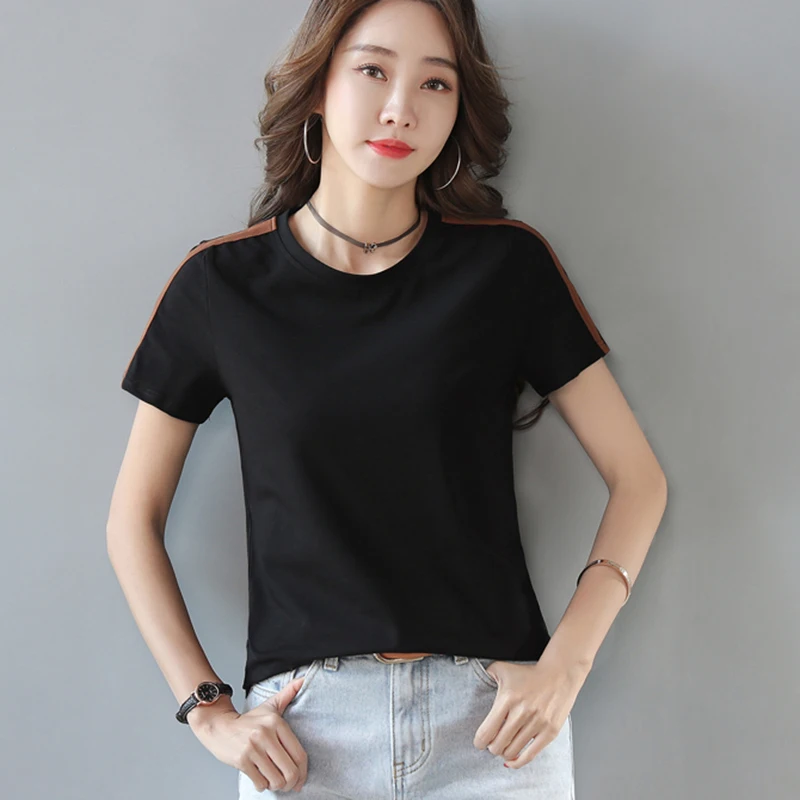 Black Cotton Tee Shirt Femme Casual Short Sleeve T Shirt Women Solid Plus Size Women Clothing Summer Korean Style Poleras Mujer
Black Cotton Tee Shirt Femme Casual Short Sleeve T Shirt Women Solid Plus Size Women Clothing Summer Korean Style Poleras Mujer