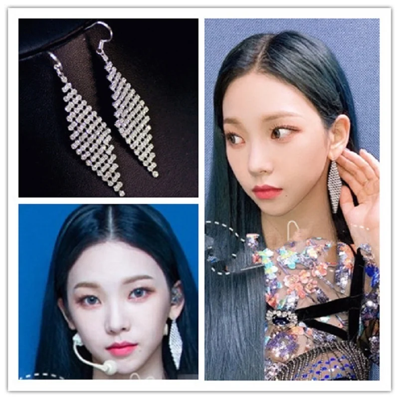 KPOP AESPA Liu Zhimin KARINA одинаковые бриллиантовые серьги новые корейские серьги-гвоздики холодный ветер клипса для ушей
KPOP AESPA Liu Zhimin KARINA одинаковые бриллиантовые серьги новые корейские серьги-гвоздики холодный ветер клипса для ушей