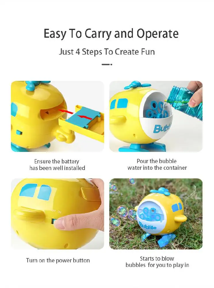 GloryStar Jjrc V07 Helicopter Bubble Machine Charging Cable with Bubble Water Toy for Kids
GloryStar Jjrc V07 Helicopter Bubble Machine Charging Cable with Bubble Water Toy for Kids