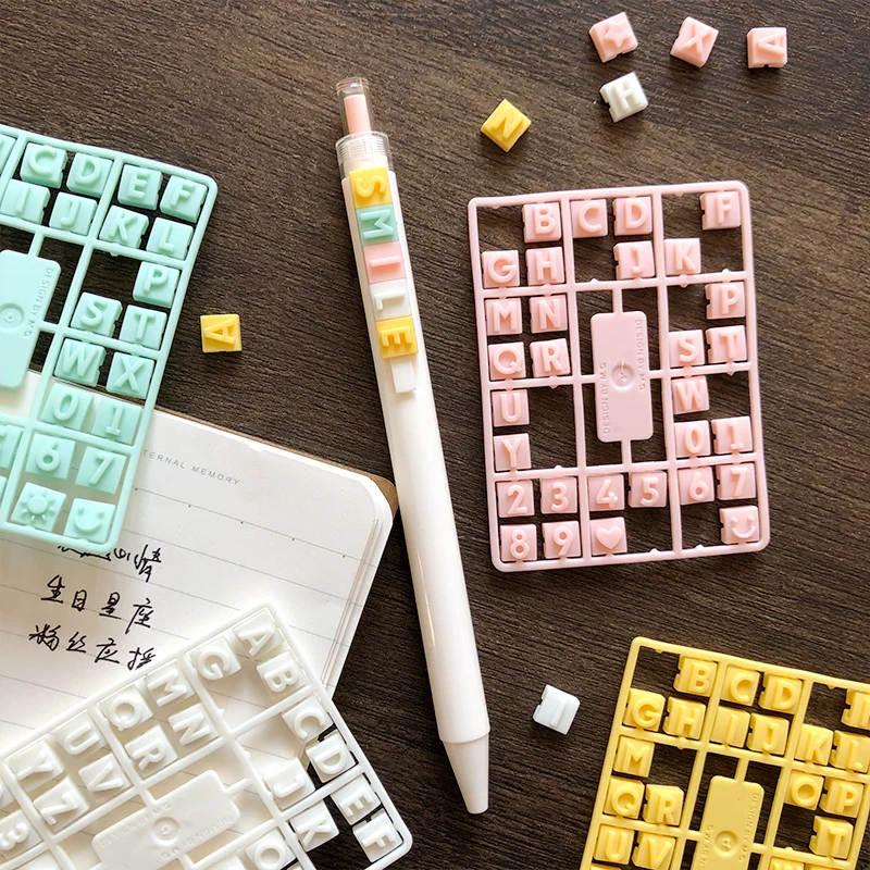 Набор цветных ручек с буквами 2 шт. алфавитные цифры цветные блоки для