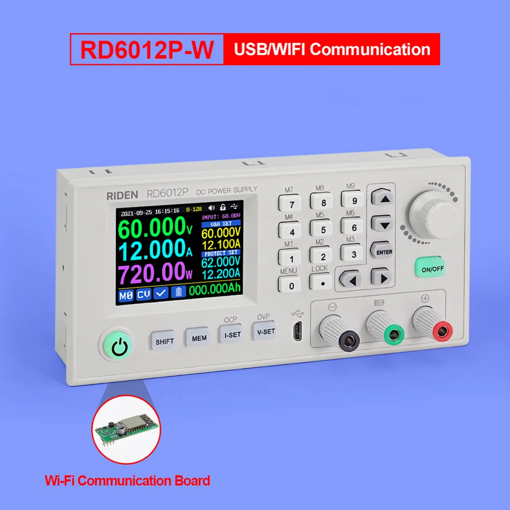 RD6012P-W RD6012P 60V 12A Professional Five-digit Resolution Power Supplys Digital DC Constant Voltage Current Power Supplys
RD6012P-W RD6012P 60V 12A Professional Five-digit Resolution Power Supplys Digital DC Constant Voltage Current Power Supplys