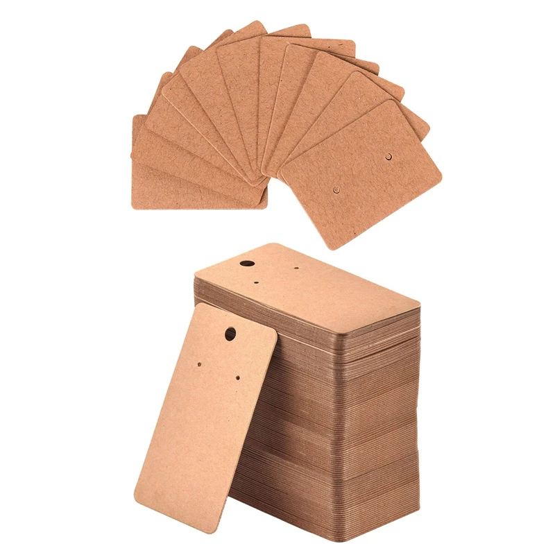 200 Pcs Tag Card: 100Pcs Blank Earrings Ear Studs Tags Kraft Card Brown & 100Pcs 5 X 9Cm Jewelry Display Card Tag Card
200 Pcs Tag Card: 100Pcs Blank Earrings Ear Studs Tags Kraft Card Brown & 100Pcs 5 X 9Cm Jewelry Display Card Tag Card