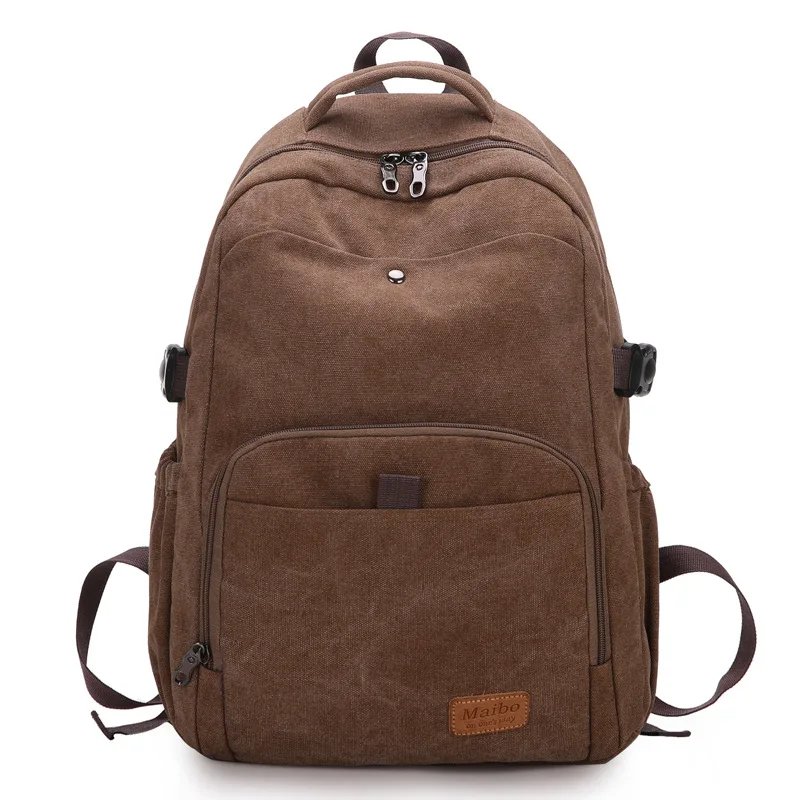 Холщовый рюкзак для мужчин Удобная дорожная и школьная сумка ноутбука винтажный