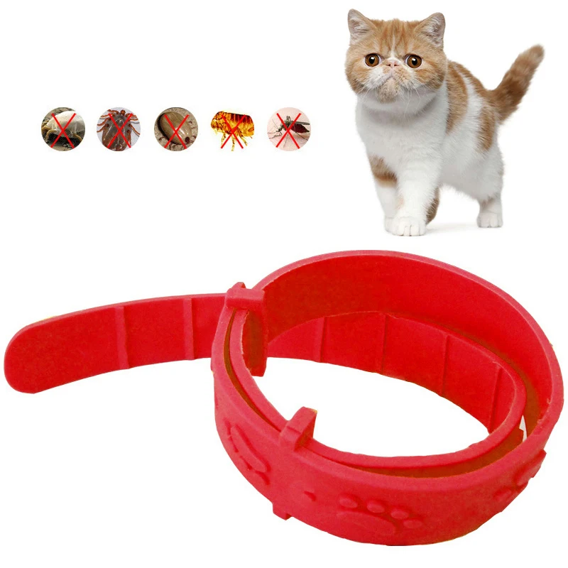 

Pet Cat Flea Collar Adjustable Collar Against Ick Quick Kill Remove Repel Rubber Necklace Cat Adjustable Supplies Flea Killer